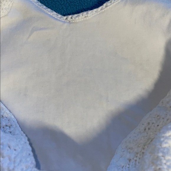 Hollister size XS vintage two-piece white crocheted cotton tank top & skirt - Picture 4 of 15